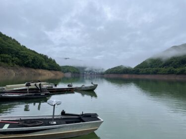【バス釣り釣行】日吉ダムでバスボート対決